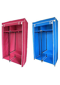 Tủ quần áo 2 buồng 6 ngăn hàng Việt Nam cao cấp - Tủ vải 170cm chất lượng cao khung Inox tĩnh chắc chắn, cứng cáp - Hàng chính hãng D Danido 