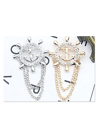 Cài áo nam - ghim cài áo nam mỏ neo bánh lái - cài áo phong thủy tài lộc cho nam