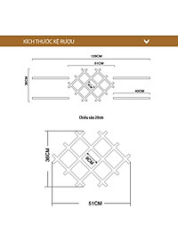 Kệ Gỗ Để Vang Trang Trí Treo Tường Nhỏ Xinh SIB Decor (Tặng Kèm Giá Treo Ly) KR06