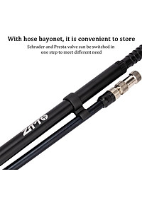 Máy bơm khí ZTTO 300PSI giảm chấn cho xe đạp MTB áp suất cao với thiết bị đo van Schrader & Presta