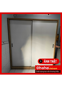 [Kèm Ảnh Thực Tế - Miễn phí vận chuyển & Lắp đặt] TỦ QUẦN ÁO GỖ CÔNG NGHIỆP 2 CÁNH LÙA KIỂU VINTAGE OHAHA - VI001