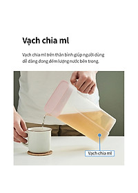 Bình nước LocknLock One Handed HAP818 - Tay cầm và nắp đậy tiện lợi - Nhựa PP - Dung tích 2.1L