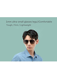 Xiaomi Xiaomi Mijia cổ điển vuông kính mát Pro khung thép không gỉ Nylon ống kính phân cực UV bảo vệ chống lại dầu vết bẩn screwless