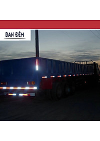 Cuộn Phản Quang 2 Màu Đỏ Trắng Bóc Dán Cho Xe Tải, Xe Container, Xe Hơi, Xe Ô tô Dài 45 Mét/ Cuộn Giúp An Toàn Ban Đêm Mai Lee