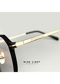 ọng Kính Cận, Kính Giả Cận TITANIUM Cao Cấp, Mắt Vuông Tròn, Siêu Nhẹ, Dẻo, Đen Vàng, Đen Bạc, Full Đen - BLUE LIGHT