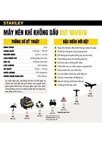 Máy nén khí không dầu 6L Stanley Fatmax DST101/8/6