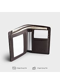 Ví nam da bò Trita ( Thời trang nam dáng đứng da bò cao cấp - Ví da RVN18 )