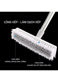 Chổi cọ sàn nhà tắm 2 mặt chà và đẩy nước, Chổi lau mặt kính thông minh - Chính hãng MINIIN 