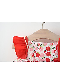 Set đầm xòe bé gái kèm túi đeo chéo xinh xắn, đầm đi biển mùa hè cho bé từ 9-18kg - váy cho bé dễ thương (SD-3759G)