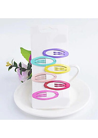 Vỉ 6 kẹp tóc đủ màu mix đồ thêm cá tính ( giao mẫu ngẫu nhiên )