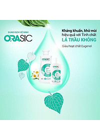 Dung dịch vệ sinh phụ nữ ORASIC Sắc Ngọc Khang 200ml với Tinh chất lá trầu không 200ml giúp làm sạch và dưỡng da "cô bé"