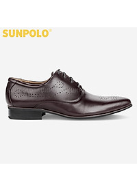 Giày Tây Nam Da Bò Thủ Công Cao Cấp SUNPOLO MU0038 (Đen, Nâu, Đỏ)