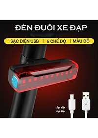 Đèn đuôi nhấp nháy đèn cảnh báo sau cho xe đạp thể thao màu đỏ A02 siêu sáng, chống nước, thời gian sáng lên đến 200h Mai Lee