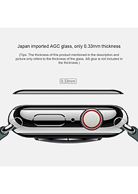 Miếng dán cường lực 3D Nillin AW+ Cho Apple Watch 44mm (Chống va đập, Độ nét Full HD, chống vân tay) - Hàng chính hãng