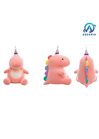 Gấu Bông Thú Nhồi Bông Khủng Long Đội Mũ Chóp Cầu Vồng 30cm Siêu Dễ Thương