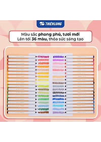 Bút lông màu Fiber Pen 36 màu Thiên Long Colokit rửa được tiêu chuẩn Châu Âu an toàn sử dụng tô màu, vẽ tranh SWM-C006