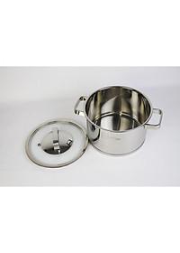 Bộ nồi và chảo chống dính vân đá inox 304 cao cấp Fivestar Plus 5 món nắp kính , tặng 1 vá canh