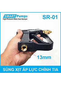 Súng xịt áp lực rửa xe vệ sinh máy lạnh tưới cây có chỉnh tia ren trong 13mm Smartpumps