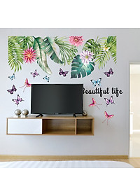 Decal dán tường hoa lá SK2025AB