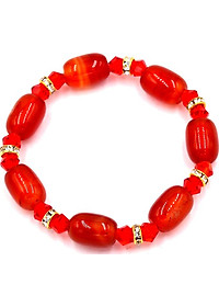 Chuỗi tay đá thạch anh đỏ FSOO7