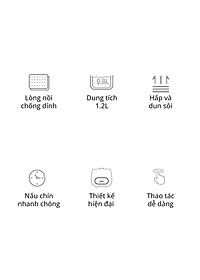 Nồi cơm điện 1.2L Mishio MK387 - Hàng chính hãng