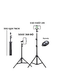 [TRIPOD] Cây Livestream Selfiecom - Hỗ trợ chụp ảnh, quay video, chơi tiktok, gắn đèn livestream - Tặng kèm remote bluetooth chụp ảnh- Hàng chính hãng