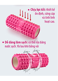 Combo Thảm Tập Yoga 6mm,Con Lăn Massage Ống Lăn Dãn Cơ Foam Roller BLUE- Bóng tập yoga size 65cm Tập Gym, Yoga, Thể Hình (hàng nhập khẩu)