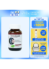 Viên uống Ngăn Rụng Tóc, Giúp Tóc Mọc Dày và Nhanh, Làm Đen Tóc Welhair for Women (Hộp 30 viên)