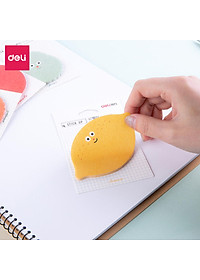 Giấy nhớ giấy nhắn hình hoa quả 73mm x 60mm Deli - Giấy note ghi chú -  1 tệp - 25601