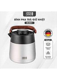 Bình pha trà giữ nhiệt inox có lõi lọc trà Lebenlang LBL3031 và LBL3035, 1L và 1L5 - hàng chính hãng
