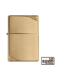 Bật lửa Zippo 270 (vàng bóng góc) High Polish Brass Vintage with Slashes 270 - Chính hãng 100%