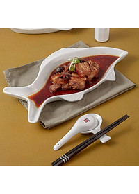Đĩa cá hai vây sứ cao cấp Long Phương - Đĩa đựng đồ ăn hình cá