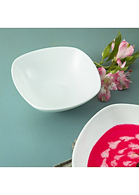 Tô choãng ảo Long Phương Bát tô miệng vuông dáng lùn kiểu mới sứ trắng cao cấp