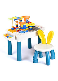 Trọn bộ đồ chơi lắp ghép sáng tạo cho bé trai và bé gái có kèm bàn và ghế ngồi, chất liệu nhựa ABS cứng cáp dày dặn - Đồ chơi phát triển trí não cho bé yêu