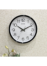 Đồng hồ treo tường Nhật Bản Rhythm CMG494NR02, Kích thước 36.0 x 4.4cm, 855g ,Vỏ nhựa cao cấp, dùng PIN