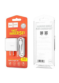 Bộ Sạc Hoco C72 Cho iPhone, iPad.,.. - Sạc Nhanh Tối Đa 2.1 A, Bảo Vệ Mạch Điện - Hàng Chính Hãng