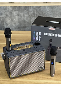 Loa Bluetooth Karaoke  QIXI SK-2036 , Tặng Kèm 2 Micro Không Dây Cao Cấp , Hát Karaoke Nghe Nhạc Bass mạnh -Hàng Chính Hãng