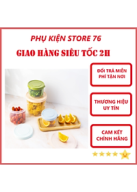 { Nhiều Size} Hộp Đựng Thực Phẩm Tròn Hokkaido Chuẩn Nhật Bản - Chính hãng inochi ( Tặng kèm khăn lau đa năng pakasa)