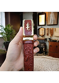 Thắt lưng da cá sấu LIỀN NGUYÊN TẤM. Không có vảy rất dễ sử dụng