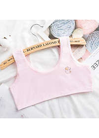 Bộ 5 áo lót học sinh nữ vải cotton dây bản to không đệm mút thoáng mát - ao lot hoc sinh nu day to