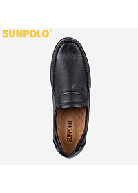 Giày Lười Nam Da Bò SUNPOLO SU4016 (Đen, Nâu)