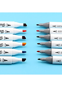 Bút dạ màu / Bút lông màu / Bút Marker 2 đầu BaoKe MP 2924 12/18/24 Màu