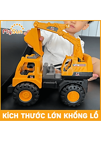 Xe ben chở cát, ô tô máy múc đất, cần cẩu công trình, xe trộn bê tông cỡ lớn đồ chơi trẻ em