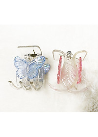 Kẹp tóc con bướm - kẹp tóc càng cua 5 răng - kẹp tóc trong suốt - kẹp gấp 5 răng mẫu mới