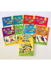 Túi tô màu song ngữ Anh Việt - Tô màu sáng tạo cho trẻ 3 - 4 tuổi - Tặng kèm bộ sáp 12 màu