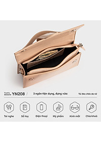 Túi Yuumy ( Thời trang nữ nắp gập sành điệu size 22 - Túi đeo chéo da Verein YN208 )