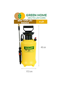 Bình Tưới Cây Dudaco, GreenHome, 4 Lít, Phun Xa 2 Chế Độ, Bơm Nhẹ Tay, Tưới Cây Phun Sương, Bền, Đẹp