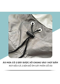 Áo Mưa Dây Kéo Cao Cấp Người Lớn Vải Dù Da Cá 1m4 - Giao màu ngẫu nhiên