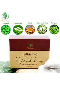 Bộ chăm sóc mẹ là siêu nhân, khử mùi, phục hồi năng lượng cho mẹ sau sinh Wonmom (1 lá xông + 1 hộp thảo mộc vệ sinh vùng kín cho mẹ)