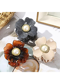 Kẹp Tóc Càng Cua Hoa Trà Hàn Quốc Cao Cấp